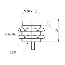 Индуктивный датчик Baumer IR30.P24S-N35.NV1Z.7BCV