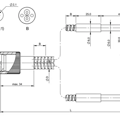 Оптоволоконный кабель Balluff BFO 18V-LDD-MZG-23-0,75