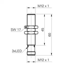 Индуктивный датчик Baumer IFRM 12P1704/S14L