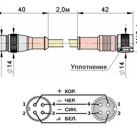 Соединительный кабель Мега-К PS9-561-C18C19 (С18.С19 L2,0 5)