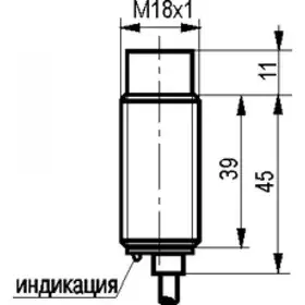Индуктивный датчик ТЕКО ISN F43A-12-8-L