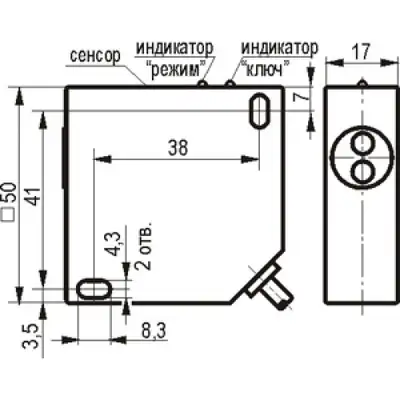 Датчик контрастной метки ТЕКО ODW I49A5-49N-25C5-LE