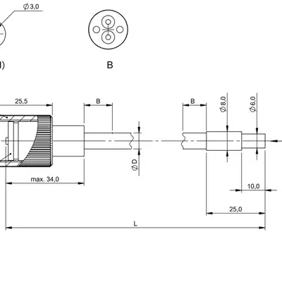 Оптоволоконный кабель Balluff BFO 18V-XAC-SMG-30-0,5