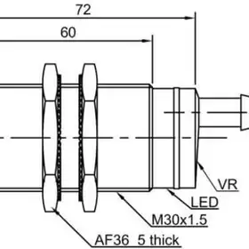Оптический датчик LANBAO PR30-DM5ATO