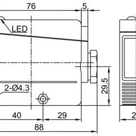 Оптический датчик LANBAO PTL-PM12SK-D
