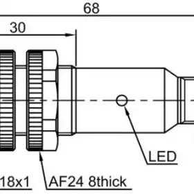 Оптический датчик LANBAO PR18S-BC10DNC-E2