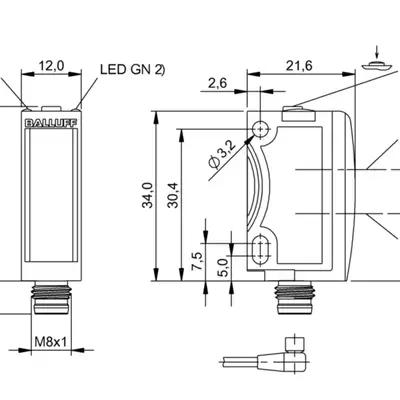 Датчик контрастной метки Balluff BKT 6K-002-P-S75