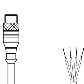 Разъем с кабелем Leuze Electronic KS U-M8-4A-P1-020