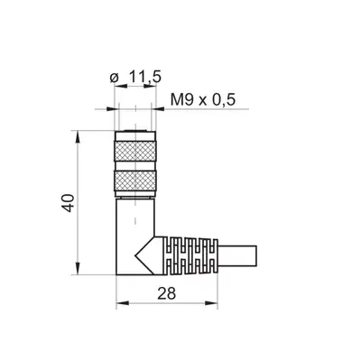Разъем с кабелем Baumer ESW 61CP1000G