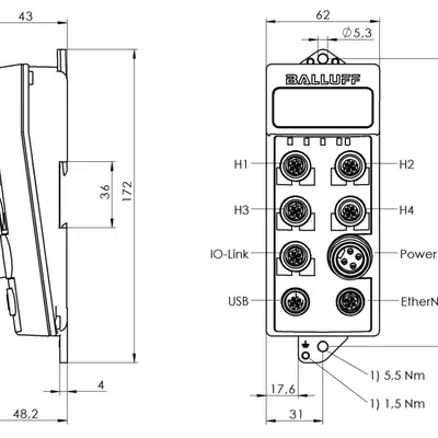 Блок обработки RFID Balluff BIS V-6107-039-C006