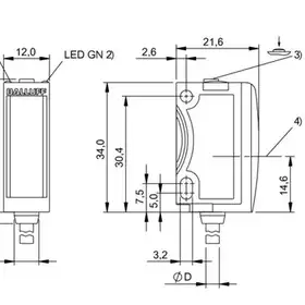 Оптический датчик Balluff BOS 6K-PU-LK10-02