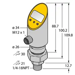 Датчик давления TURCK PS016V-503-2UPN8X-H1141/3GD