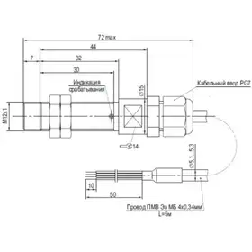 Индуктивный датчик ТЕКО ISNm FG2B8-31PS-4-L-5