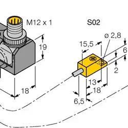 Индуктивный датчик TURCK NI2-ISI-0.055-BDS-2AP6X3-H1141/S34