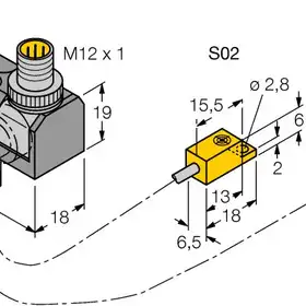 Индуктивный датчик TURCK NI2-ISI-0.055-BDS-2AP6X3-H1141/S34