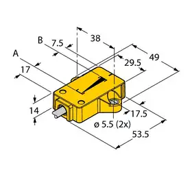 Датчик линейных перемещений TURCK LI25P1-QR14-LIU5X2