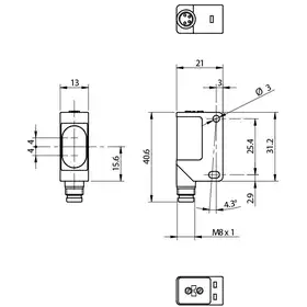 Оптический датчик DATASENSING QMI9/0P-0F