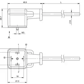 Разъем с кабелем Balluff BCC VA04-0000-10-053-PX0350-050