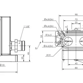 Блочный выключатель Balluff BNS 819-D08-D12-62-10-FD-S90R