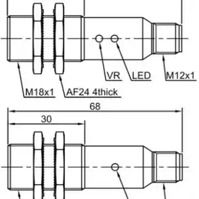 Оптический датчик LANBAO PR18-BC40DPR-E2