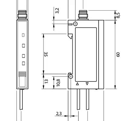 Усилитель для оптоволоконных датчиков DATASENSING FX4/0N-0F
