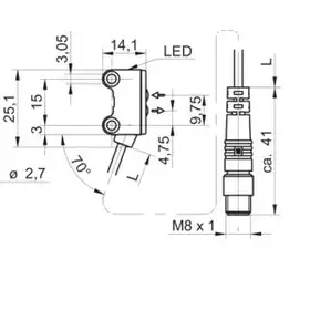 Оптический датчик Baumer O200.GR.F-PV1Z.72NV/BX15