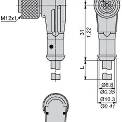 Разъем с кабелем Telemecanique XZCP1440L10