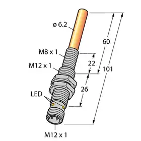Магнитный датчик TURCK NIMFE-EM12/6.2L101-UP6X-H1141/S1182