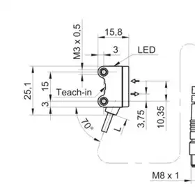 Оптический датчик Baumer O200.GL-PV1T.72NV/F160_H006_B005