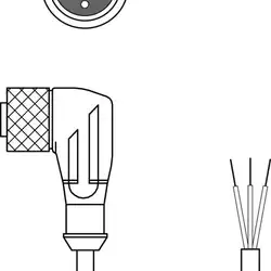 Разъем с кабелем Leuze Electronic KD U-M12-3W-V1-050-DP