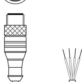 Разъем с кабелем Leuze Electronic KS U-M12-4A-V1-050
