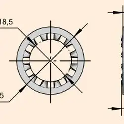 Шайба стопорная латунная СЕНСОР ПВ-ШС-018