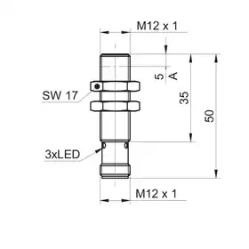 Индуктивный датчик Baumer IR12.P06S-F50.NO1Z.7BO