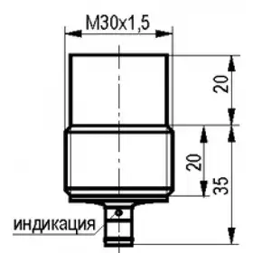 Индуктивный датчик ТЕКО ISN FC72A-31P-15-LS40