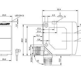 Оптический датчик Balluff BOS 23K-NU-LR10-S4