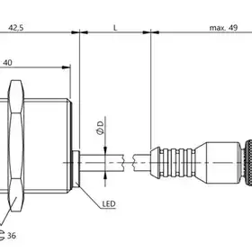 Индуктивный датчик Balluff BES M30MF-GSC15B-BX00,3-GS04-U
