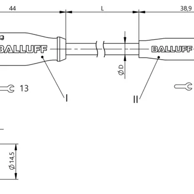 Соединительный кабель Balluff BCC M415-M314-3F-304-PX44T2-006