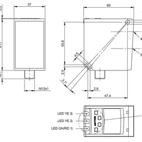 Оптический датчик расстояния Balluff BOD 37M-LB01-S92