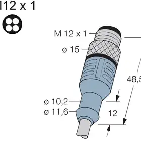 Разъем с кабелем Sentinel ZAS4-5/PVC