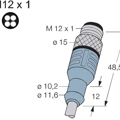 Разъем с кабелем Sentinel ZAS4-5/PVC