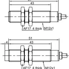 Индуктивный датчик LANBAO LR12XBF02DNCW1