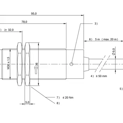 RFID головка чтения/записи Balluff BIS C-60R-002-08P-PU-20