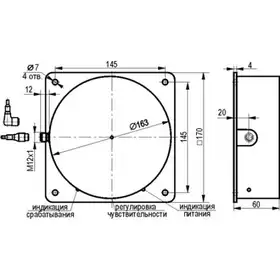 Индуктивный датчик ТЕКО ISN IC16P5-02G-R110E-LS27