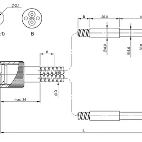 Оптоволоконный кабель Balluff BFO 18V-LDD-MZG-23-3