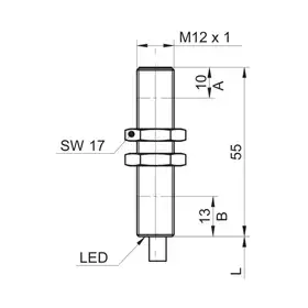 Индуктивный датчик Baumer IR12V.P04S-F55.NO1Z.9BCU/E011