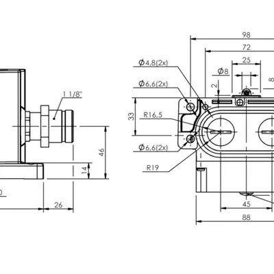 Блочный выключатель Balluff BNS 819-D05-R12-62-10-FD-S90R