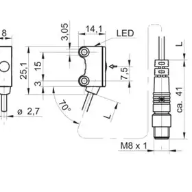 Оптический датчик Baumer O200.ER-GL1E.72NV/T003