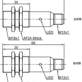 Оптический датчик LANBAO PR18-TM20DPR-E2