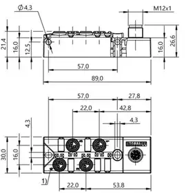 Распределительная коробка Balluff BPI 4M3040-5K-B0-SM4CT
