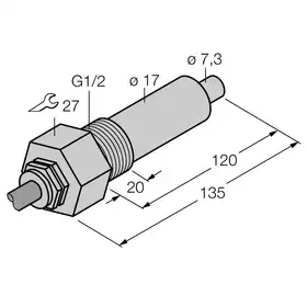 Датчик потока TURCK FCS-G1/2A4-NA/L120